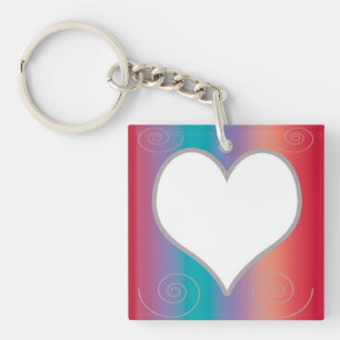 Heart frame keychain