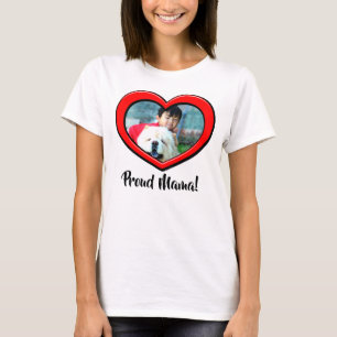 Heart Frame Mama Photo Mother's Day Personalized T T-Shirt