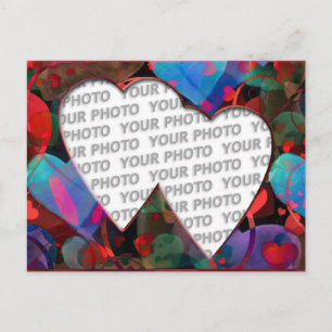 Heart Frames 4 + your photo Postcard