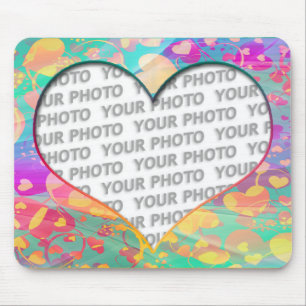Heart Frames 6 + your photo Mouse Pad