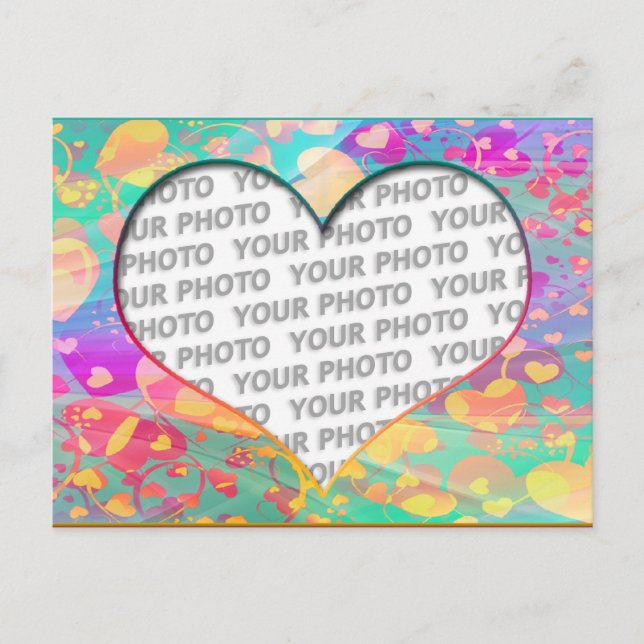 Heart Frames 6 + your photo Postcard (Front)