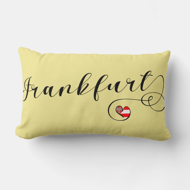 Heart Frankfurt, Hesse, Germany Lumbar Pillow (Front)