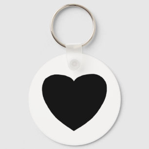 Heart Freeform 4 Black The MUSEUM Zazzle Gifts Keychain