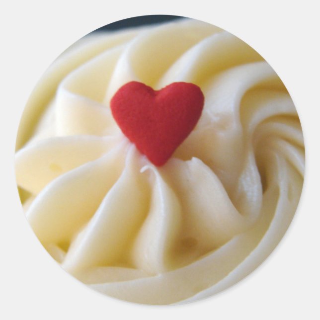 Heart Frosting Classic Round Sticker (Front)