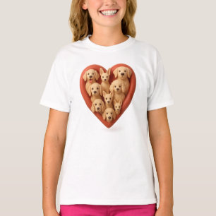 Heart Full of Dogs – 3D Dog Lover Heart Design T-Shirt