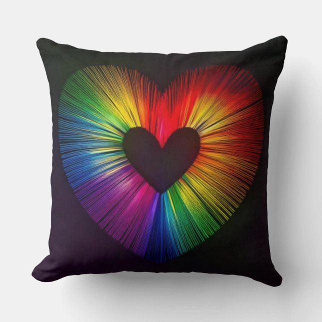 Heart full of love throw pillow (Front)