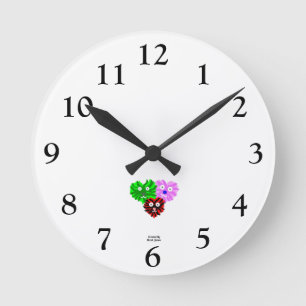 Heart Fuzzies Acrylic Wall Clock