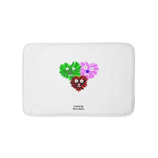 Heart Fuzzies Small Bath Mat (Front)
