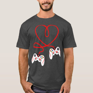 Heart Game Controllers Video Gamers Gaming Day T-Shirt