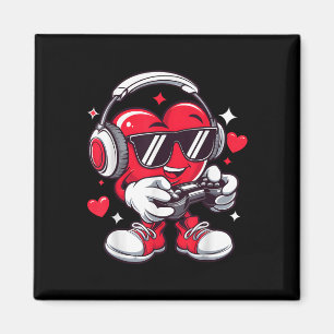Heart Gamer Funny Valentines Day Video Games Men B Magnet