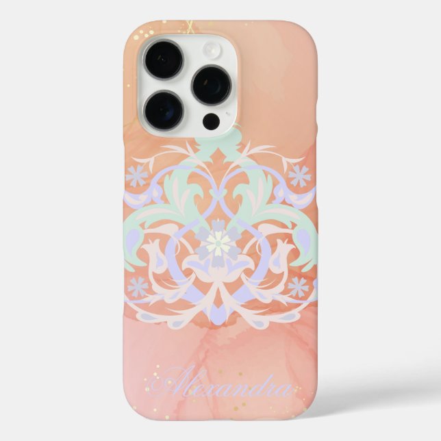 Heart Garden – Blue and Green Floral Art Case-Mate iPhone Case (Back)