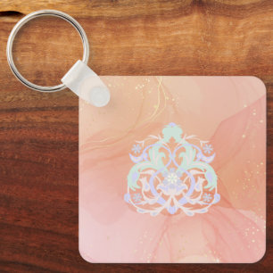 Heart Garden, Romantic Floral Harmony Keychain