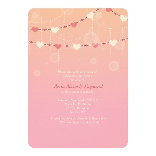 Heart Garland Invitation