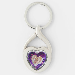 Heart gems photo  keychain