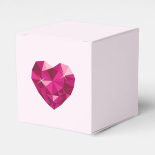 Heart Gemstone Favor Box