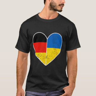 Heart Germany And Ukraine Solidarity Friendship Vi T-Shirt