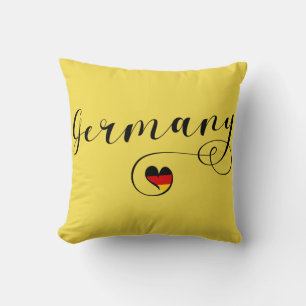 Heart Germany Pillow, German Throw Pillow