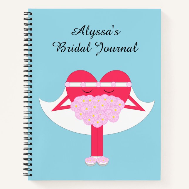 Heart Getting Married Bridal Notebook (Front)