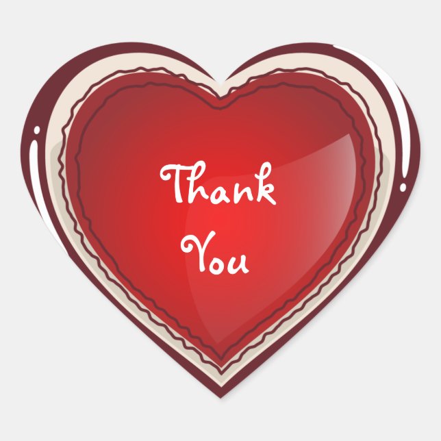 Heart Gift Tag Sticker (Front)