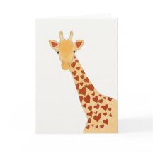 Heart Giraffe (Glossy) Greeting Card