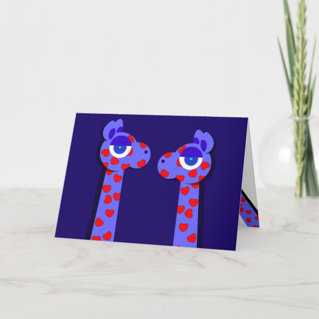 HEART GIRAFFES Card (Front)