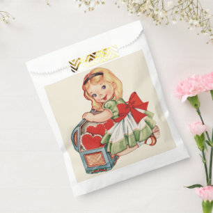 Heart Girl Child Retro Cute Children Favour Bag