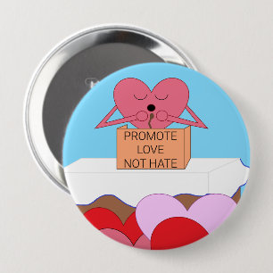Heart Giving Speech About Love: 4 Inch Round Button