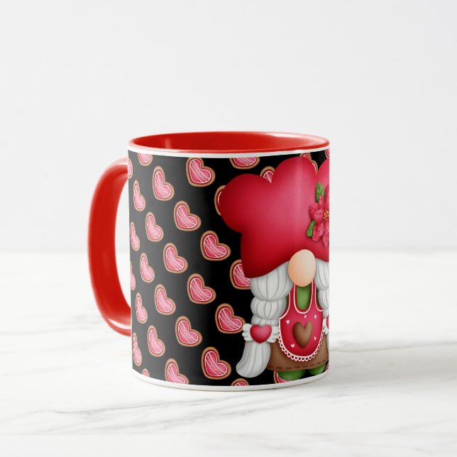 Heart Gnome Customize Colour Mug (Front Left)