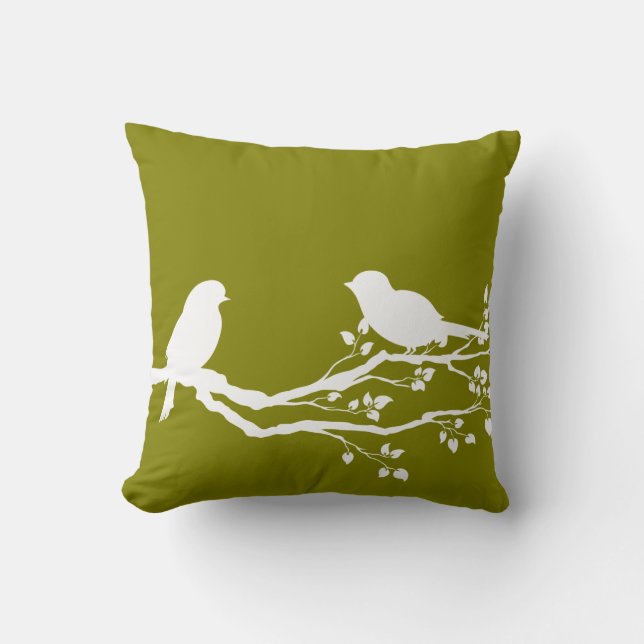 Heart Gold Beautiful Tree Throw Pillow (Front)