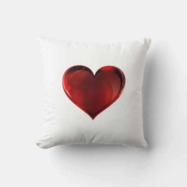 Heart Gradient Abstract Throw Pillow (Front)