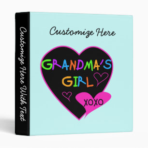 Heart Grandma's Girl T-shirts and Gifts Binder