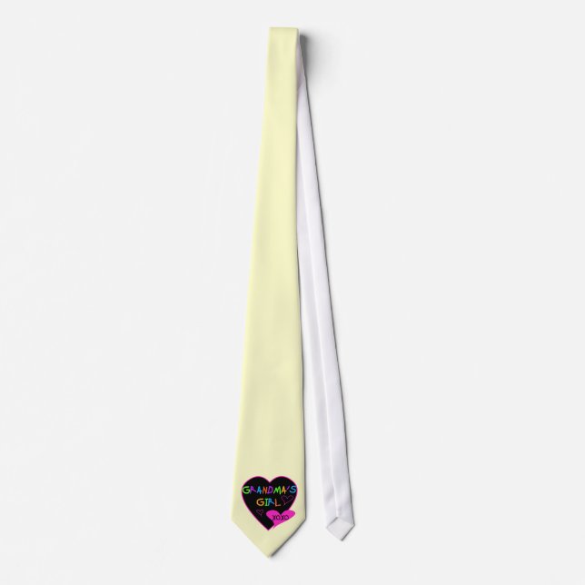 Heart Grandma's Girl T-shirts and Gifts Tie (Front)