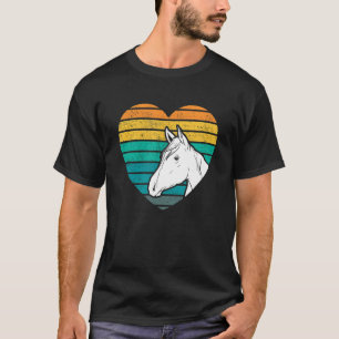 Heart Graphic Horse Lover Equestrian Rider Horses  T-Shirt