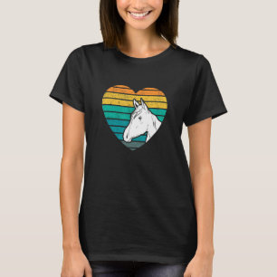 Heart Graphic Horse Lover Equestrian Rider Horses T-Shirt