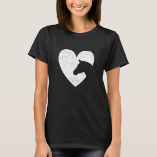 Heart Graphic Horse Lover Equestrian Rider Horses T-Shirt