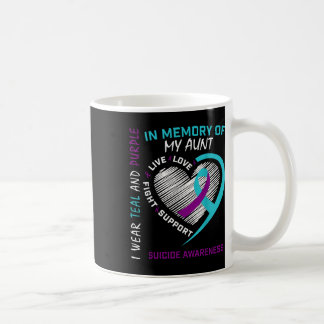 Heart Graphic In Memory Of Aunt Suicide Awareness Coffee Mug