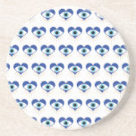 Heart Greek Evil Eye Coaster<br><div class="desc">Illustration of a Greek evil eye in the shape of a heart.</div>