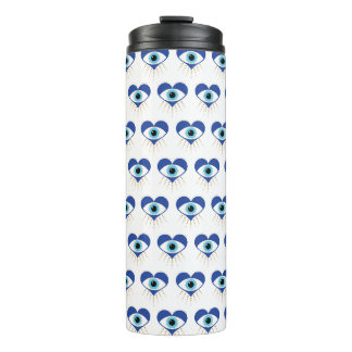 Heart Greek Evil Eye Thermal Tumbler