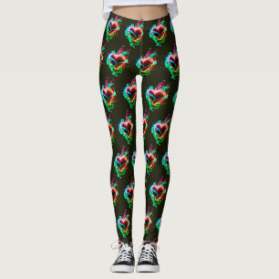 Heart Green With Envy on Fitting Customized Modern Leggings