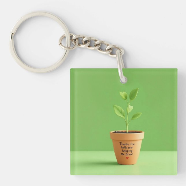 Heart-Grown Teacher Joy Keychain (Front)