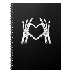 Heart - Halloween Skeleton Hand Notebook