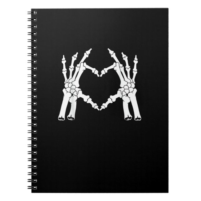 Heart - Halloween Skeleton Hand Notebook (Front)