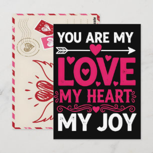 Heart Hand-Drawn Valentines Day Postcard Mail Idea
