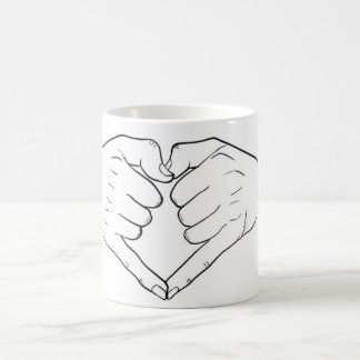 Heart hand mug