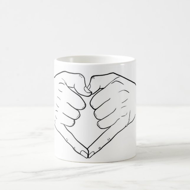 Heart hand mug (Center)