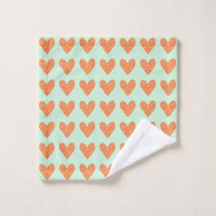 Heart hand towel