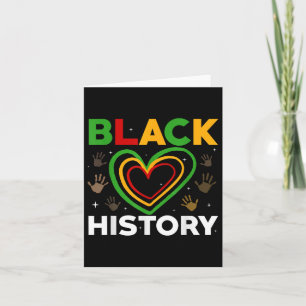 Heart Hands African American Heritage Black Histor Card