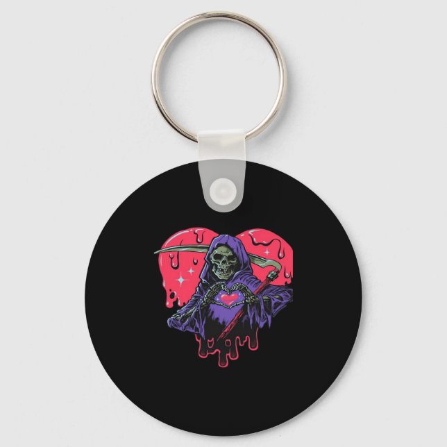 Heart Hands Reaper Classic Keychain (Front)