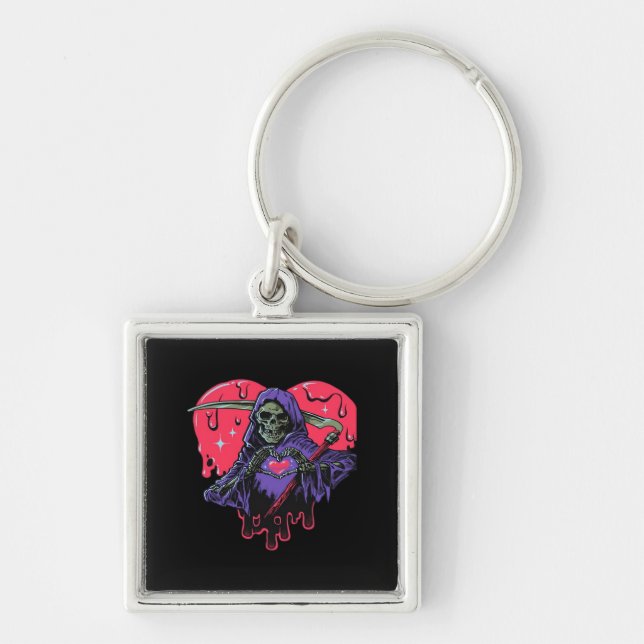 Heart Hands Reaper Classic Keychain (Front)