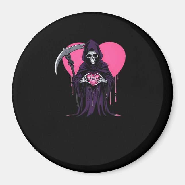 Heart Hands Reaper Classic Meme Magnet (Front)